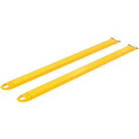 Steel Pin Style Fork Extensions 5"W x 108"L, 4000 lb. Capacity, Yellow