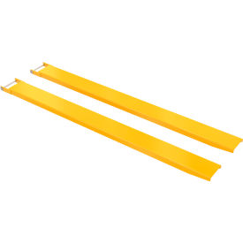 Steel Pin Style Fork Extensions 7"W x 96"L, 4000 lb. Capacity, Yellow