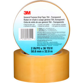 General Purpose Vinyl Tape, 2" x 36 Yds., 5 Mil, Transparent, 24 Rolls/Case