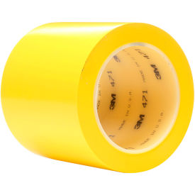 471 Vinyl Tape, 4" x 36 Yds., 5.2 Mil, Yellow, 8 Rolls/Case