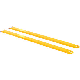 Steel Pin Style Fork Extensions 5"W x 120"L, 4000 lb. Capacity, Yellow