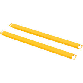 Steel High Strength Fork Extensions, 5"W x 84"L, 4000 lb. Capacity, Yellow