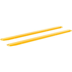 Steel High Strength Fork Extensions, 4"W x 96"L, 4000 lb. Capacity, Yellow
