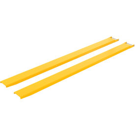 Steel Fork Extensions 8"W x 120"L, 4000 lb. Capacity, Yellow