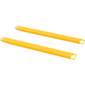 Steel High Strength Fork Extensions, 6"W x 72"L, 4000 lb. Capacity, Yellow