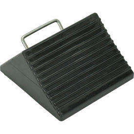 Molded Rubber Mini Wheel Chock, 7-7/8"L x 7-3/4"W x 4"H