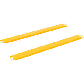 Steel High Strength Fork Extensions, 6"W x 84"L, 4000 lb. Capacity, Yellow