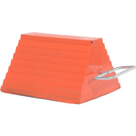 Molded Rubber Wheel Chock with Handle, 9-1/4"L x 8"W x 6"H