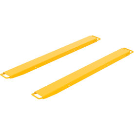 Steel High Strength Fork Extensions, 5"W x 63"L, 4000 lb. Capacity, Yellow
