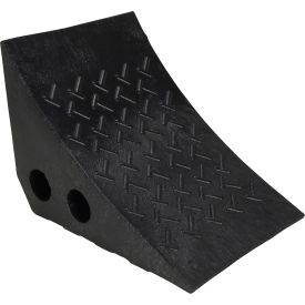 Recycled Polypropylene Plastic Wheel Chock, 10-1/4"L x 7-1/2"W x 7-1/2"H