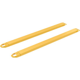 Steel Fork Extensions 5"W x 90"L, 4000 lb. Capacity, Yellow
