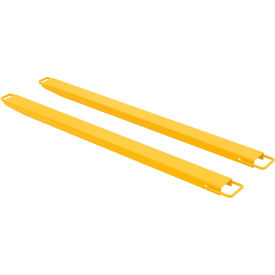 Steel High Strength Fork Extensions, 4"W x 72"L 4000 lb. Capacity, Yellow