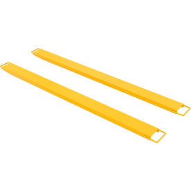 Steel High Strength Fork Extensions, 6"W x 96"L, 4000 lb. Capacity, Yellow
