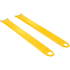 Steel Pin Style Fork Extensions 6"W x 72"L, 4000 lb. Capacity, Yellow