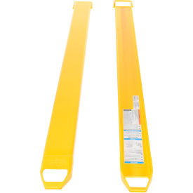 Steel Fork Extensions 5"W x 96"L, 4000 lb. Capacity, Yellow