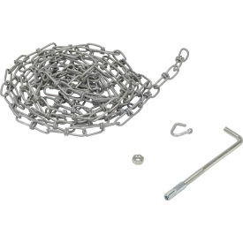 Carbon Steel Double Loop Coil Chain with Hanger, 15'L Chain