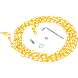 Steel Double Loop Coil Chain Yellow with Hanger, 15'L Chain