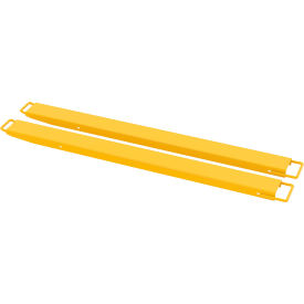 Steel High Strength Fork Extensions, 5"W x 72"L, 4000 lb. Capacity, Yellow