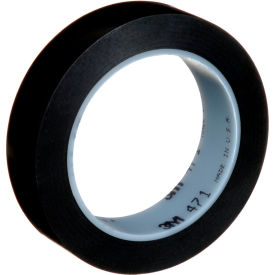 471 Vinyl Tape, 1" x 36 Yds., 5.2 Mil, Black, 36 Rolls/Case