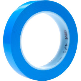 Vinyl Tape, 3/4" x 36 Yds., 5.2 Mil, Blue, 48 Rolls/Case