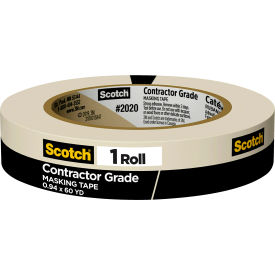 2020-24AP Contractor Grade Masking Tape, 15/16"W x 60-1/8 Yds., White