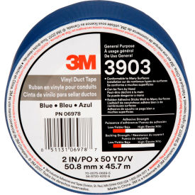 Vinyl Duct Tape, 2"W x 50 Yds., Blue, 24/Case