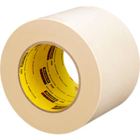 High Performance Masking Tape, 3-3/4"W x 60-1/8 Yds., 6.3 Mil, Tan, 8 Roll/Case