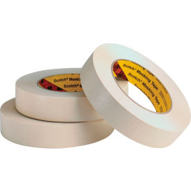 Paint Masking Tape, 2"W x 60 Yds., 7.6 Mil, Tan, 24 Rolls/Case