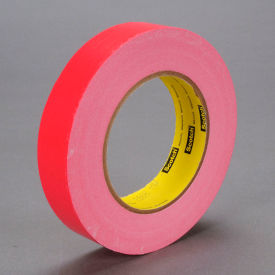Printable Flatback Paper Tape, 1/2"W x 60 Yds., 6.7 Mil, Red, 72 Rolls/Case