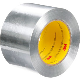 Aluminum Foil Tape, 3" x 60 Yds., 4.6 Mil, Silver, 12 Roll/Case