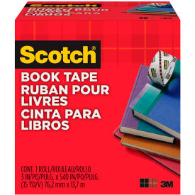 845-300 Book Tape, 3" x 540", Transparent