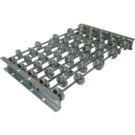 24"W Straight Skate Wheel Conveyor, 5'L, Galvanized Steel, 40 WPF