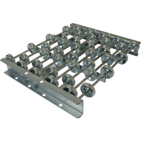 18"W Straight Skate Wheel Conveyor, 10'L, Galvanized Steel, 32 WPF