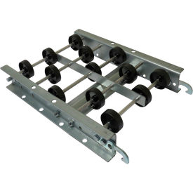 12"W Straight Skate Wheel Conveyor, 5'L, Galvanized Steel, 10 WPF