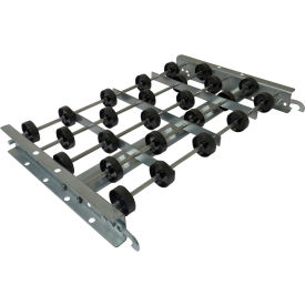 24"W Straight Skate Wheel Conveyor, 10'L, Galvanized Steel, 20 WPF