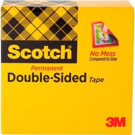 665 Double Sided Tape 1" x 36 Yds., 3.5 mil, Clear, Boxed