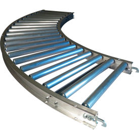 12F EA 90° Curve Roller Conveyor, 13" BF, 1-3/8 Roller Dia., 1-1/2" Roller Centers