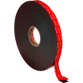 VHB 4979F Tape, 1" x 36 Yds., 62 Mil, Black, Film Liner, Small Pack, 2 Rolls/Case