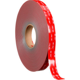 VHB RP+060GF Tape, 1/2" x 36 Yds., 25 Mil, Film Liner, Gray, 18 Rolls/Case
