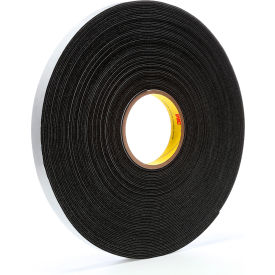 Vinyl Foam Tape, 3/4" x 36 Yds., 62 Mil, Black, 12 Rolls/Case