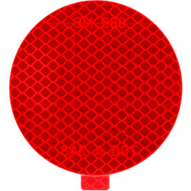 Diamond Grade 989-72-3 Reflectors, Red, 3" Dia., 50/Pack