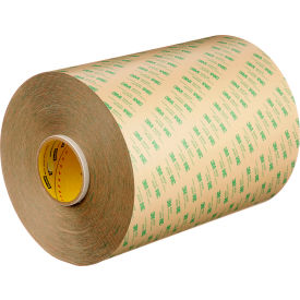468MP Adhesive Transfer Tape, 12" x 60 yd, 5 mil, Clear, 4 Rolls/Case