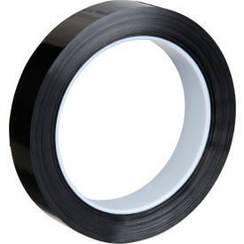 Polyester Film Tape, 1/2"W x 72 Yds., Black, 72 Roll/Case