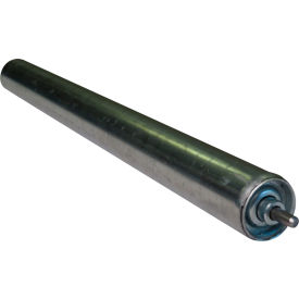 EG 1-3/8" Dia. Galvanized Steel Replacement Roller, 21" BF, 1/4" Round Plain Steel Shaft