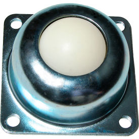Ball Transfer, Flange Style, 1-1/2" Dia. Nylon Ball, Stainless Steel Housing, 250 lb. Cap.