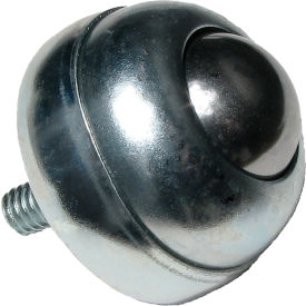 Ball Transfer, Stud Style, 1" Dia. Stainless Steel Ball, Carbon Steel Housing, 75 lb. Cap.