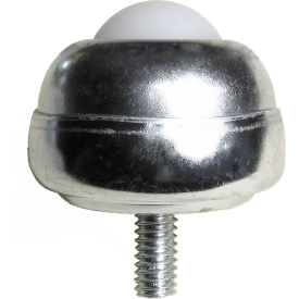 Ball Transfer, Stud Style 1/4-20 Thd, 1" Dia. Nylon Ball, Carbon Steel Housing, 75 lb. Cap.