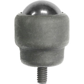 Ball Transfer, Stud Style 1/4-20 Thd, 1" Dia. Carbon Steel, 150 lb. Capacity