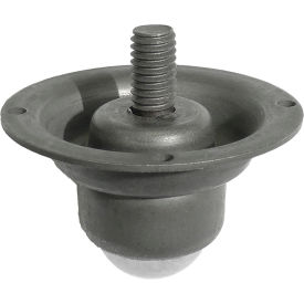 Ball Transfer, Flange with Stud Style, 1" Dia. Carbon Steel Ball & Housing, 150 lb. Capacity