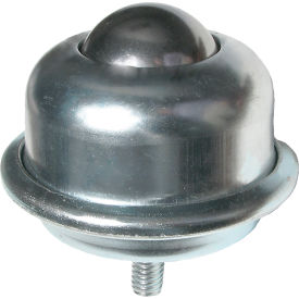 Ball Transfer, Stud Style 3/8-16 Thd, 1-1/2" Dia. SS Ball, Carbon Steel Housing, 250 lb. Cap